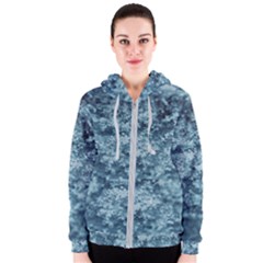 Water Splash Texture  Women s Zipper Hoodie by artworkshop