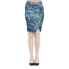 Water Splash Texture  Midi Wrap Pencil Skirt by artworkshop