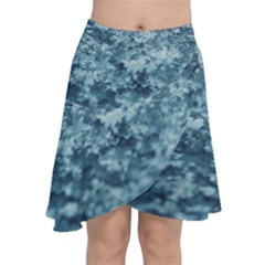 Water Splash Texture  Chiffon Wrap Front Skirt by artworkshop