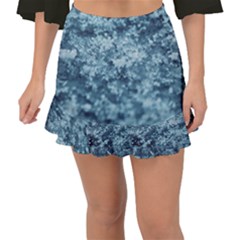 Water Splash Texture  Fishtail Mini Chiffon Skirt