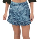 Water Splash Texture  Fishtail Mini Chiffon Skirt View1