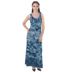 Water Splash Texture  Sleeveless Velour Maxi Dress by artworkshop