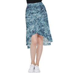 Water Splash Texture  Frill Hi Low Chiffon Skirt by artworkshop