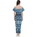 Water Splash Texture  Off Shoulder Ruffle Top Jumpsuit View4