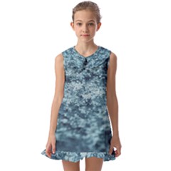 Water Splash Texture  Kids  Pilgrim Collar Ruffle Hem Dress by artworkshop