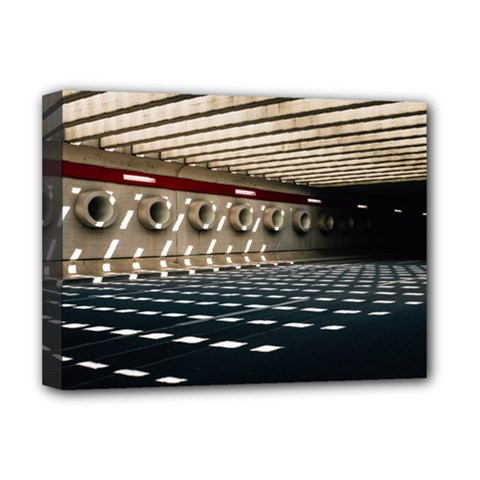 Dark Tunnels Within A Tunnel Deluxe Canvas 16  X 12  (stretched)  by artworkshop