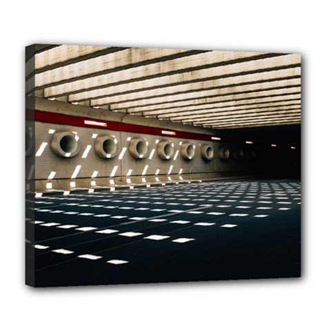 Dark Tunnels Within A Tunnel Deluxe Canvas 24  X 20  (stretched) by artworkshop