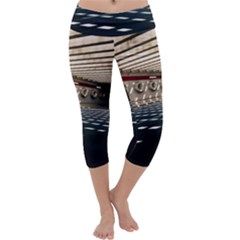 Dark Tunnels Within A Tunnel Capri Yoga Leggings by artworkshop