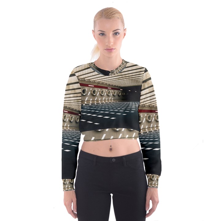 Dark tunnels within a tunnel Cropped Sweatshirt