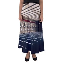 Dark Tunnels Within A Tunnel Flared Maxi Skirt by artworkshop