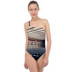 Dark Tunnels Within A Tunnel Classic One Shoulder Swimsuit by artworkshop