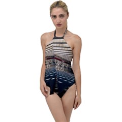 Dark Tunnels Within A Tunnel Go With The Flow One Piece Swimsuit by artworkshop