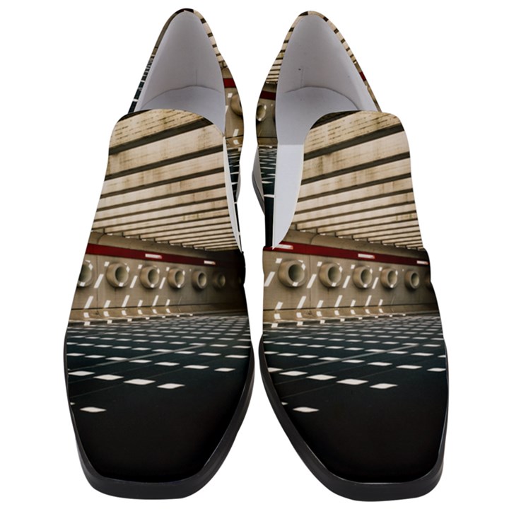 Dark tunnels within a tunnel Women Slip On Heel Loafers