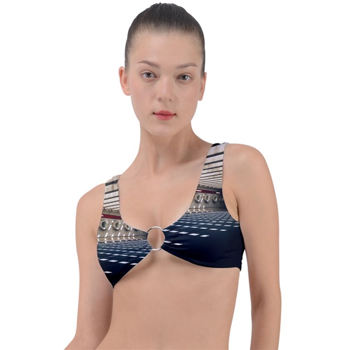 Dark tunnels within a tunnel Ring Detail Bikini Top