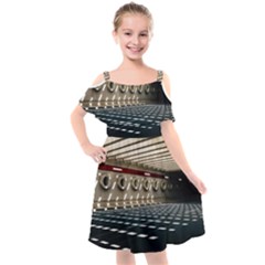 Dark Tunnels Within A Tunnel Kids  Cut Out Shoulders Chiffon Dress by artworkshop