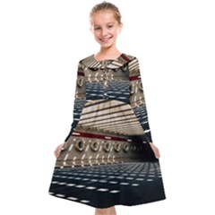 Dark Tunnels Within A Tunnel Kids  Midi Sailor Dress by artworkshop