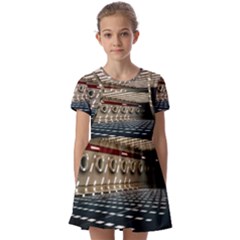 Dark Tunnels Within A Tunnel Kids  Short Sleeve Pinafore Style Dress by artworkshop