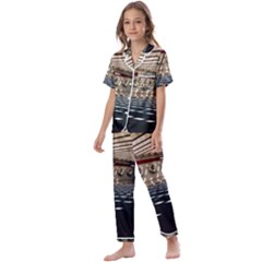 Dark Tunnels Within A Tunnel Kids  Satin Short Sleeve Pajamas Set by artworkshop