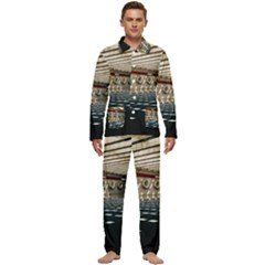 Dark Tunnels Within A Tunnel Men s Long Sleeve Velvet Pocket Pajamas Set by artworkshop