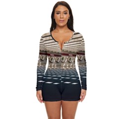 Dark Tunnels Within A Tunnel Long Sleeve Boyleg Swimsuit by artworkshop