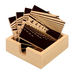 Dark Tunnels Within A Tunnel Bamboo Coaster Set by artworkshop