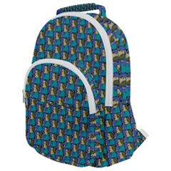 Evita Pop Art Style Graphic Motif Pattern Rounded Multi Pocket Backpack by dflcprintsclothing