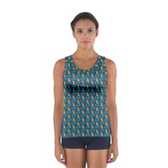 Evita Pop Art Style Graphic Motif Pattern Sport Tank Top 