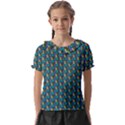 Evita Pop Art Style Graphic Motif Pattern Kids  Frill Chiffon Blouse View1