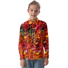 Design Art Pattern Kids  Long Sleeve Shirt by artworkshop