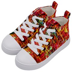 Design Art Pattern Kids  Mid-top Canvas Sneakers by artworkshop