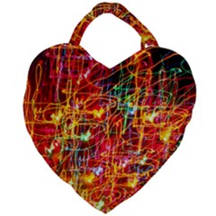 Design Art Pattern Giant Heart Shaped Tote by artworkshop