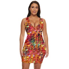 Design Art Pattern Draped Bodycon Dress by artworkshop