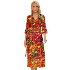 Design Art Pattern Midsummer Wrap Dress