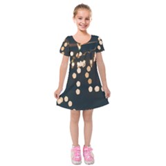 Design Decoration Wallpaper Kids  Short Sleeve Velvet Dress by artworkshop