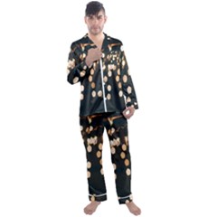 Design Decoration Wallpaper Men s Long Sleeve Satin Pajamas Set by artworkshop