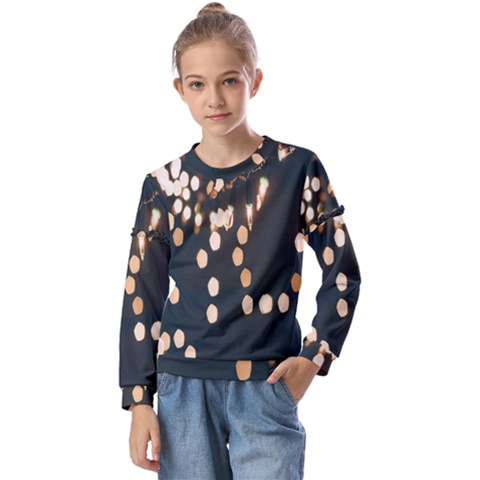 Design Decoration Wallpaper Kids  Long Sleeve Tee With Frill  by artworkshop