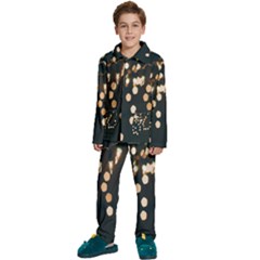 Design Decoration Wallpaper Kids  Long Sleeve Velvet Pajamas Set by artworkshop