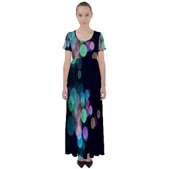 Design Microbiology Wallpaper High Waist Short Sleeve Maxi Dress by artworkshop