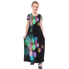 Design Microbiology Wallpaper Kids  Short Sleeve Maxi Dress by artworkshop