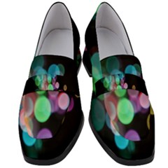 Design Microbiology Wallpaper Women s Chunky Heel Loafers by artworkshop