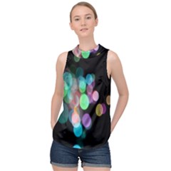 Design Microbiology Wallpaper High Neck Satin Top by artworkshop