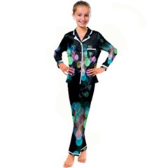 Design Microbiology Wallpaper Kid s Satin Long Sleeve Pajamas Set