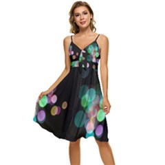 Design Microbiology Wallpaper Sleeveless Tie Front Chiffon Dress by artworkshop