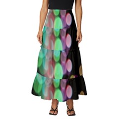 Design Microbiology Wallpaper Tiered Ruffle Maxi Skirt by artworkshop