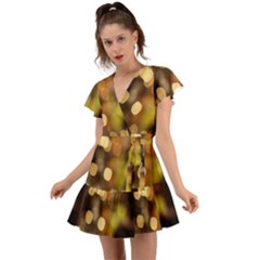 Design Pattern Specia Flutter Sleeve Wrap Dress by artworkshop