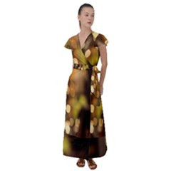 Design Pattern Specia Flutter Sleeve Maxi Dress by artworkshop