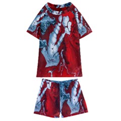 Design Pattern Decoration Kids  Swim Tee And Shorts Set by artworkshop