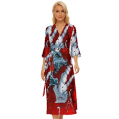 Design Pattern Decoration Midsummer Wrap Dress by artworkshop