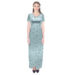 Design Pattern Texture Short Sleeve Maxi Dress