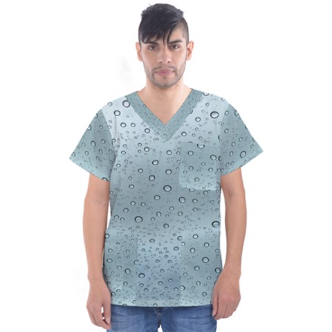 Design Pattern Texture Men s V-neck Scrub Top by artworkshop